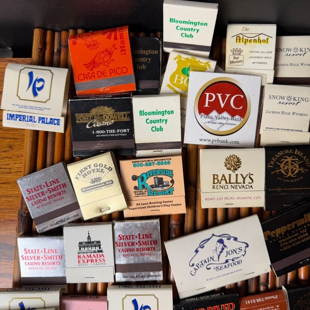 70ish Vintage Casino Hotel Restaurant Matchbooks Nevada Vegas Reno Used & unused